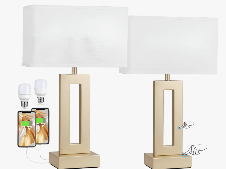 Miniatura 2 de Lamparas De Mesa Doradas Inteligentes Co